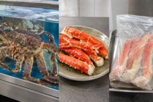 寒冷な海域で漁獲されるタラバガニ