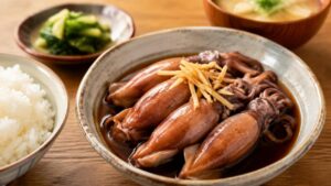 小ヤリイカの甘辛煮付け定食