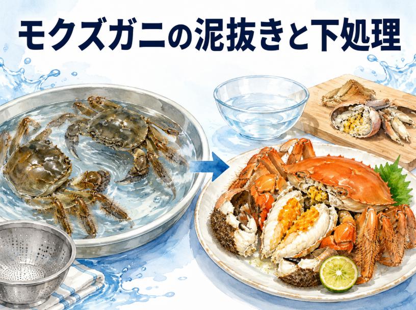 モクズガニの泥抜きと下処理|美味しい食べ方を完全ガイド