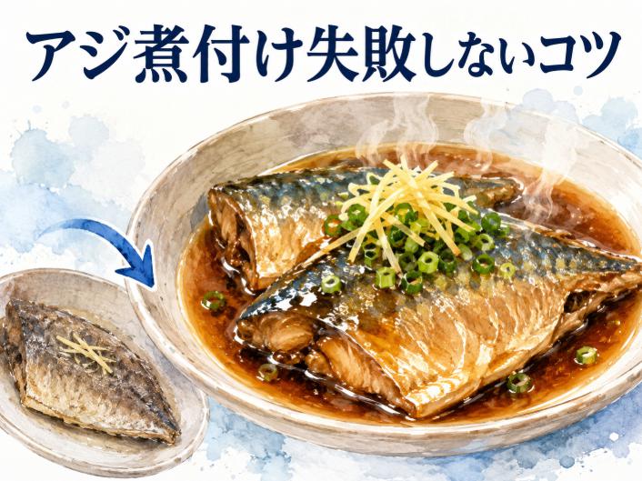 アジの煮付けがまずい原因とは？失敗しないコツを解説
