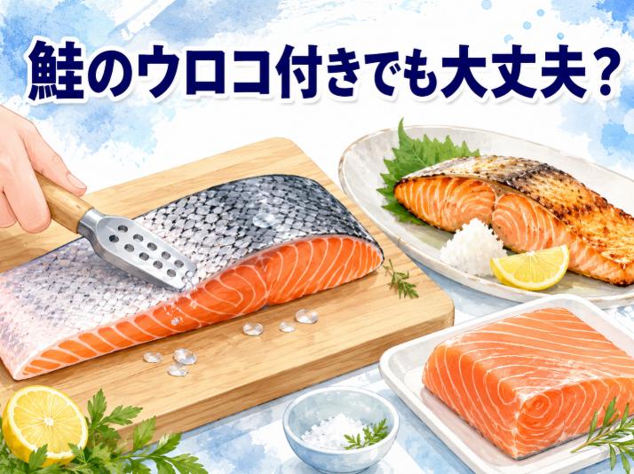 鮭のウロコがついたままでも大丈夫!簡単な下処理で美味しく料理する方法