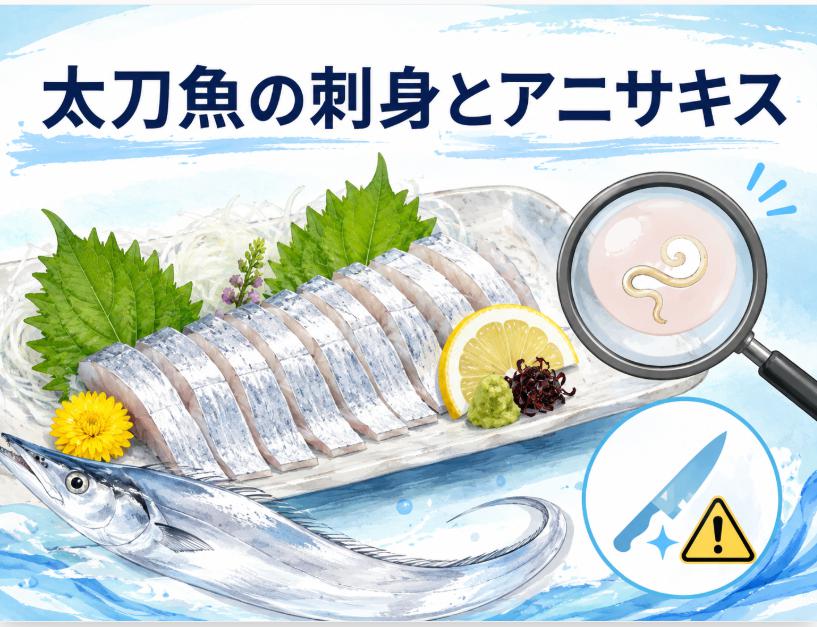 太刀魚の刺身にアニサキスはいるか？危険性と安全な食べ方を解説